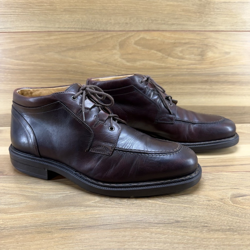 BACCO BUCCI Vintage Apron Split Toe Boot 9 Brown Leather Formal Business